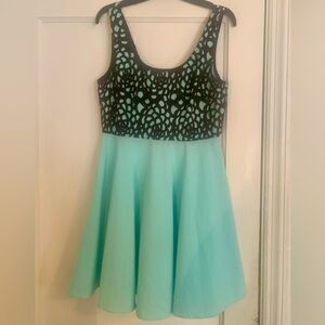 Womens Oxford Circus Aqua Blue Dress Large
